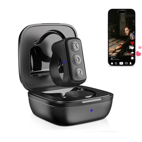 GUVOHUT TikTok Remote Control for TikTok TikTok Scrolling Ring Bluetooth Page Turner for iPad/Kindle App/iPhone/Android (Black)