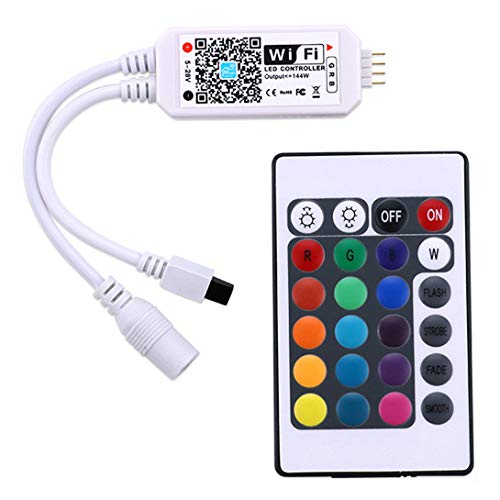 Swiftswan Mini WiFi + control remoto infrarrojo 24 teclas RGB LED controlador iOS Android APP para RGB/RGBW LED barra de luz