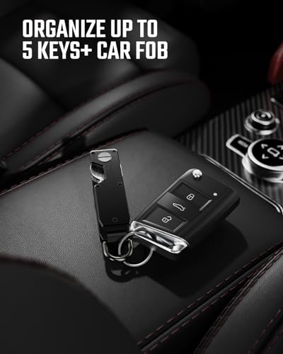 Image of Key Organizer for Men Compact Key Holder Minimalist Key Case Metal Key Chain Key Holder for Keychain Secures 2-5 Keys