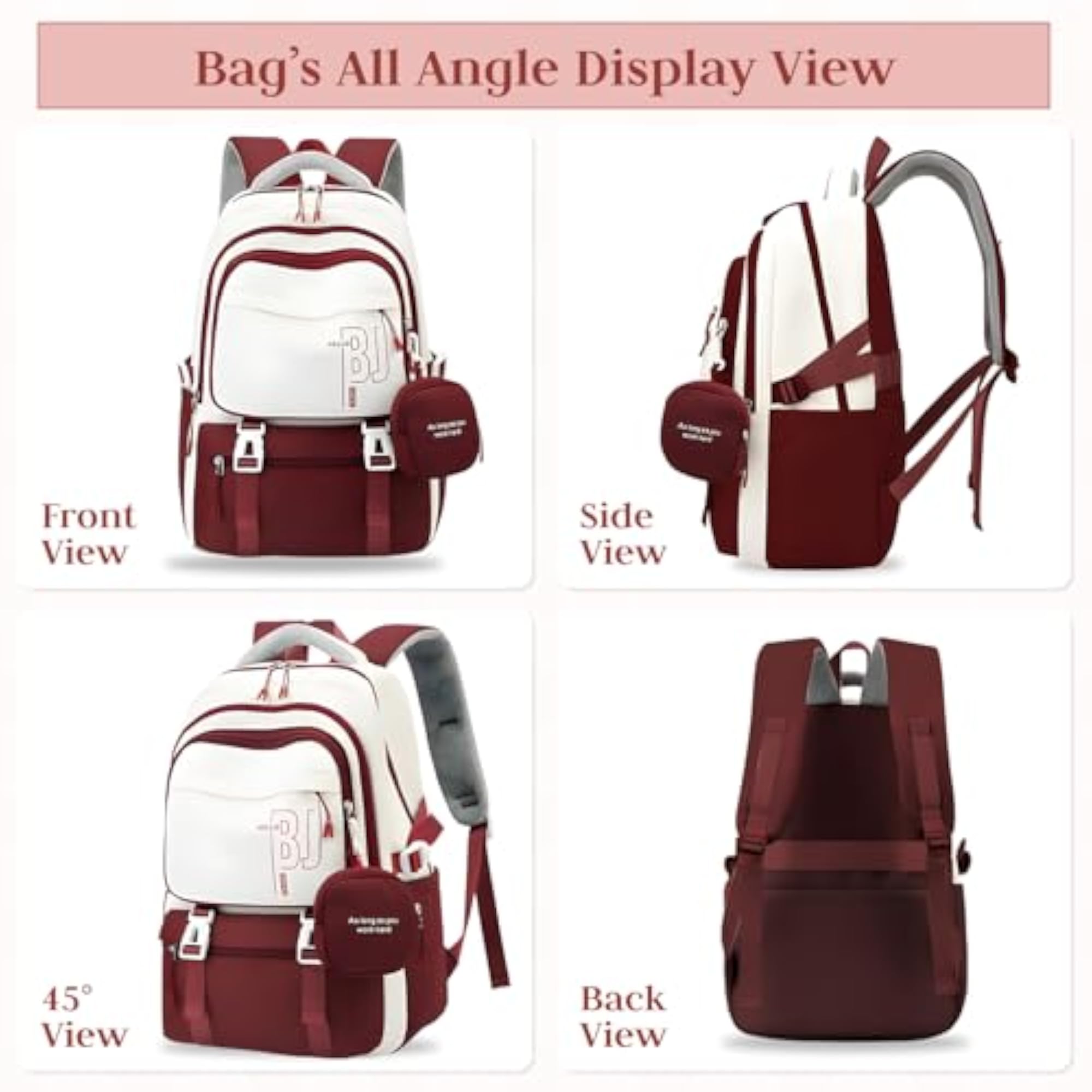 Fancy School Bags for Women with Adjustable Straps