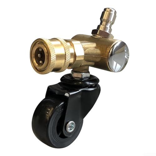 Adaptador de limpiador de alta presión de 1/4 pulgadas, rueda giratoria de limpieza del tren de rodaje, herramienta de cabezal convertidor de rueda de lavadora de tren de rodaje 4000PSI
