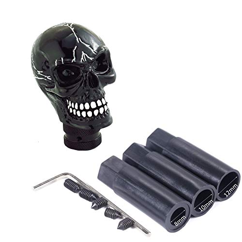 Bashineng Skull Shifter Knob Gear Shift Stick Handle Transmissions Shifting Lever Fit Most Manual Automatic Car Truck Suv (Black) #TOP4