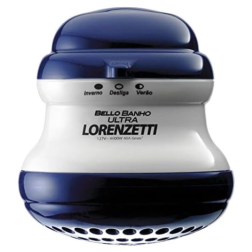 Chuveiro Elétrico com Cano Lorenbello 5500w 220v Azul E Branco