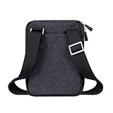 RIVACASE Torba Crossbody na tablety do 8 cali – torba na ramię z wysokiej jakości sztucznej skóry i poliestru z regulowanym paskiem na ramię / 8810 czarny melanż, czarny, S