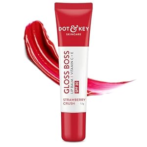 Strawberry Lip Balm For Soft & Naturally Pink Lips, Tinted Lip Balm With SPF 30 & Vitamin C + E, Fades Lip Pigmentation, Chaptex Lip Balm For Dry & Dark Lips To Lighten For Women, 12g