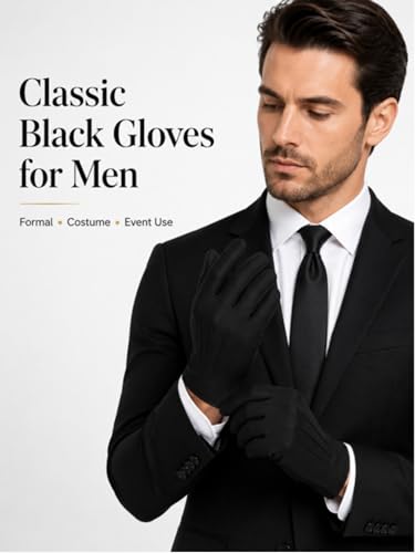 Guantes de uniforme de elastano blancos en pack de 4 pares para disfraces de esmoquin 6