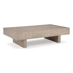 BOWERY HILL Modern Coffee Table 60 W x 35 D x 16 H Hardwood Solids and Oak Veneer