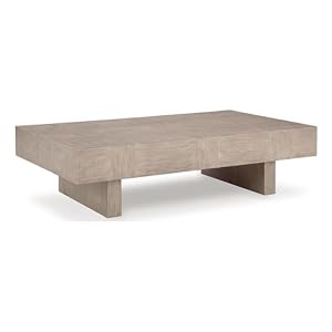 BOWERY HILL Modern Coffee Table 60 W x 35 D x 16 H Hardwood Solids and Oak Veneer