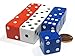 Set of 12 Large Six Sided 19mm D6 Dice - Patriotic USA 4 Ea of Red White & Blue