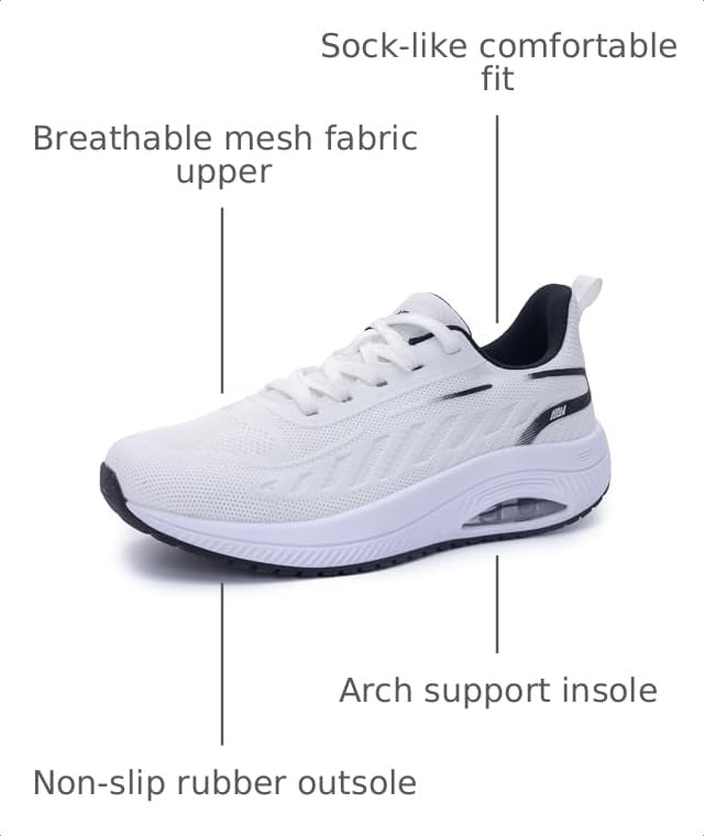 Image of Women Arch Support Walking Shoes,Orthotic Non Slip Sneakers Comfort Working Shoes for Foot Pain Relief