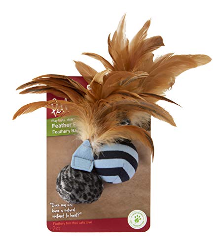 Petlinks 49341 2 Count) Feather Flips Plush Ball Cat Toys thumb #1
