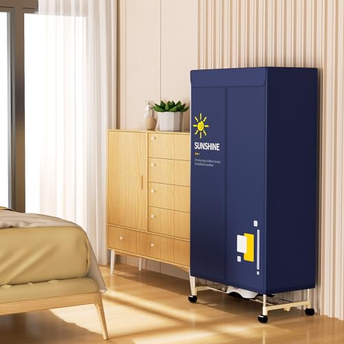 Electric Clothes Dryer, Heated Clothes Airer with Cover for Laundry Drying, 2-Tier 1000W Portable Clothes Dryer Stainless Steel Frame with Timer Energy-Efficient Indoor Home Quiet Operation UEMUSI - Image 2