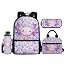 Purple Axolotl Daisy Pattern