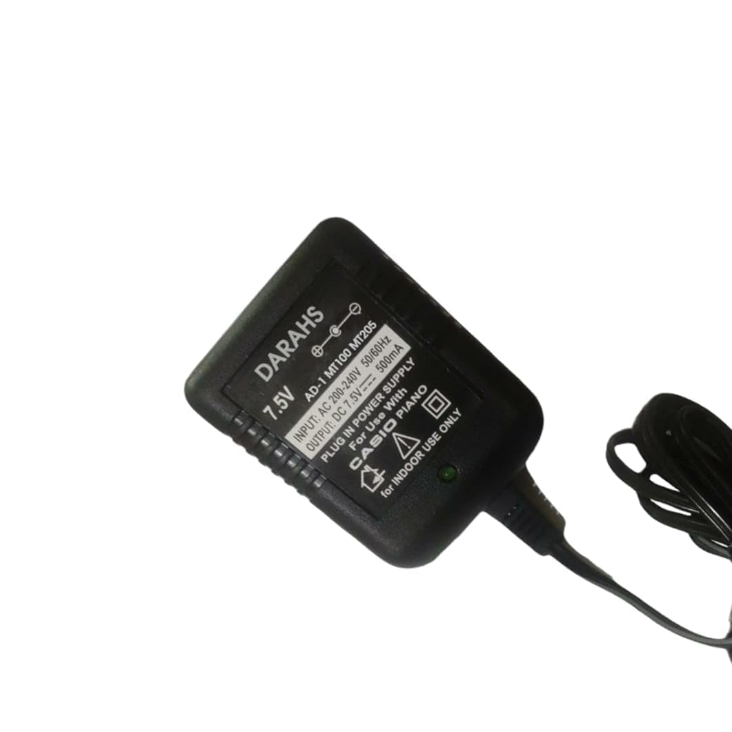 7.5V AC Power Adapter for Casiotone MA-120, MT-40, MT-45, MT-65, MT-68, CT-638, CT-700, CT-770, SA-6, SA-21, SA-41 Keyboard – Replacement Charger Power Supply-image-48