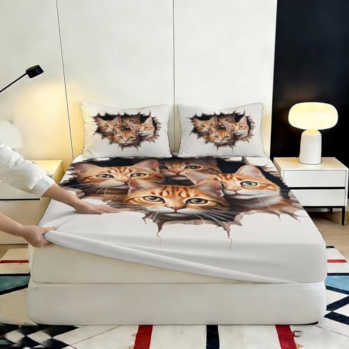 Drap housse chat antidérapant et lavable en microfibre douce