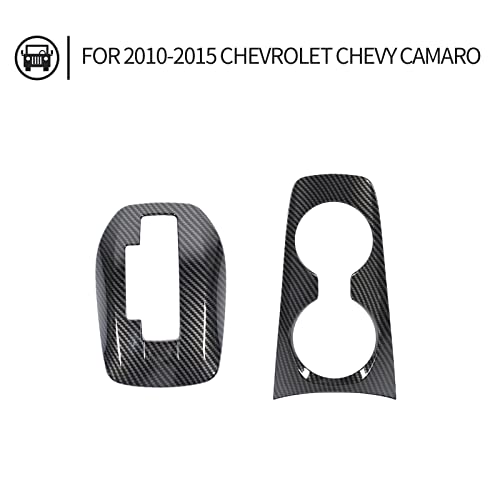Panel Portavasos y Caja Palanca Fibra Carbono Chevrolet miniatura 3