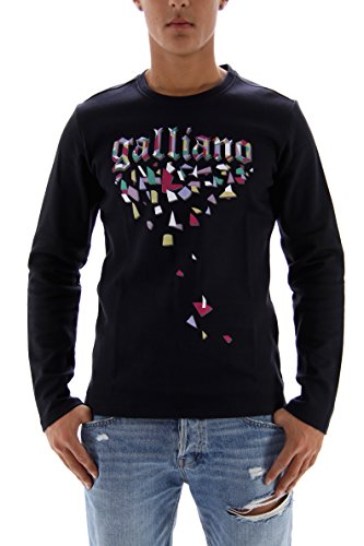 John Galliano  Sudadera para hombre azul oscuro S