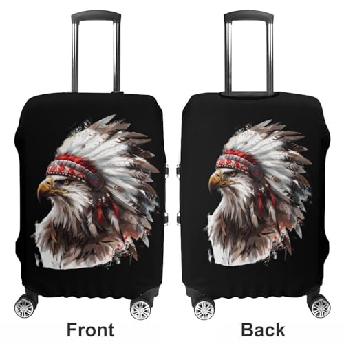 Southwestern Native Indian Ea-gle Funny Luggage Cover Suitcase Protector Washable Travel Baggage Covers Fit 19-32 Inch3