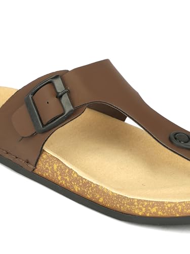 Image of Men V-Shape Thong Slippers | Casual Flip-Flops | Slippers for Men | Lightweight Rubber Sandals | Comfortable Anti-Slip Footwear