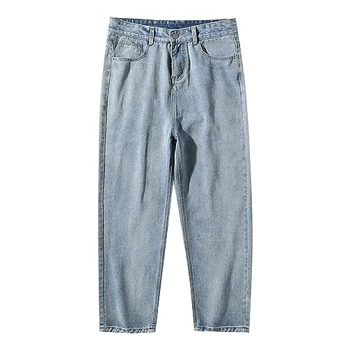 Pantalon droit en denim pour homme avec coupe japonaise ample