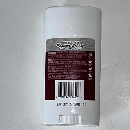Men's Aluminum-Free Deodorant Stick, Oak Barrel Scent, Paraben-Free, Vegan, 2.25 oz image 4