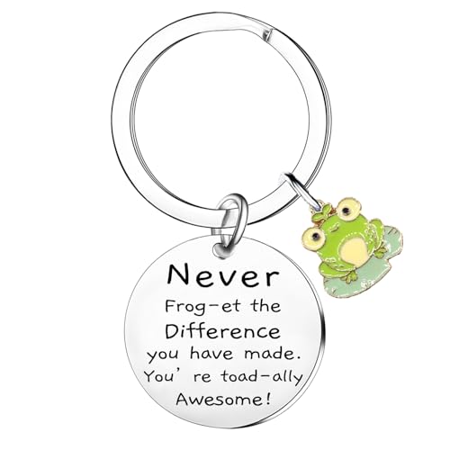 Tihnvk Positive Frog Gifts Frog Keychain Thank You Teacher Appreciation Gifts Coworker Employee Retirement Leaving Gift