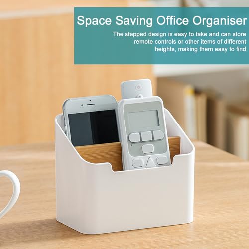 HEKOBAG Remote Control Holder, Desk Caddy Organiser with 2 Compartments Detachable Desktop Organizer Office Organization Storage Caddy Box for Remote Controllers, Office, Vanity, Bathroom, Home - Cosy Home Interiors HEKOBAG Remote Control Holder, Desk Caddy Organiser with 2 Compartments Detachable Desktop Organizer Office Organization Storage Caddy Box for Remote Controllers, Office, Vanity, Bathroom, Home - Image 5