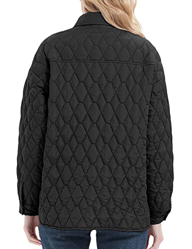 Bellivera Women Puffer Coat Padded Quilted Lightweight Casual Jacket Winter Warm Lapel Outwear 620215 Black Xxl #TOP1