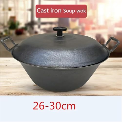Sartén Wok de Hierro Fundido Sin Recubrimiento 36cm miniatura 6