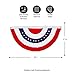 Evergreen Flag 2 x 4 Feet American Flag Bunting | Pleated Fan Design | Durable Weather Resistant Material | Patriotic Outdoor and Indoor Decor for Home and Garden