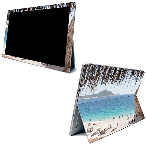 Image of MightySkins Carbon Fiber Skin for Microsoft Surface Pro 7 - Beach Vacation | Textured Carbon Fiber Finish | Easy to Apply, Remove, and Change Styles | Made in The USA