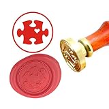 Kooer - Sello de Cera con Forma de puzle de corazón Personalizable para Boda, Aniversario, invitación, Sello de invitación