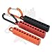 Myyixilau Drill Bit Storage Rack with Carabiner Clip, 10 Hole Screwdriver Organizer, Portable Tool Holder with Hanging Buckle (Orange)