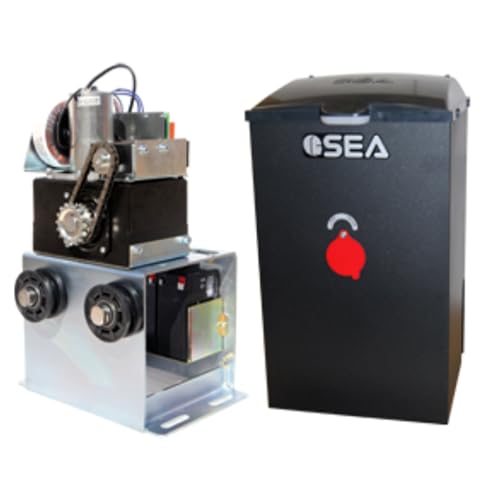 SEA Lepus Box Inverter 24V DC Heavy-Duty Sliding Gate Operator Kit with Battery Backup – Up to 40 Ft / 1800 Lbs – Chain-Driven, Oil Bath Motor