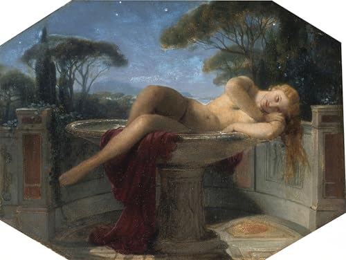 Jeune fille au vase Paul Delaroche Poster Image Déco Salon Élégant
