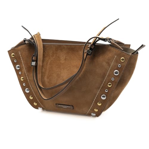 Sac Gianni CHIARINI BS12376 Caramel Bloom - Cabas cuir grand format 35x25x15 cm
