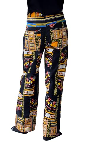 DA'IKI Fitted Jeans with Metal Fly Buttons Handcrafted Cotton Patch African Dashiki2