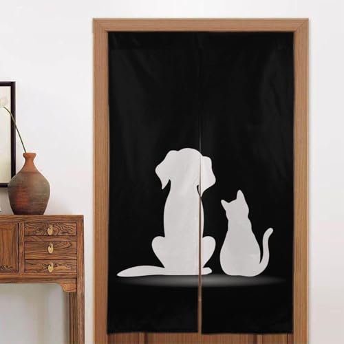 のれん 猫柄 猫の爪 暖簾 カーテン 遮光 おしゃれ 間仕切り 目隠し リビング キッチン 玄関 階段 飲食店 洗える 冷房 暖房対応 143×86cm