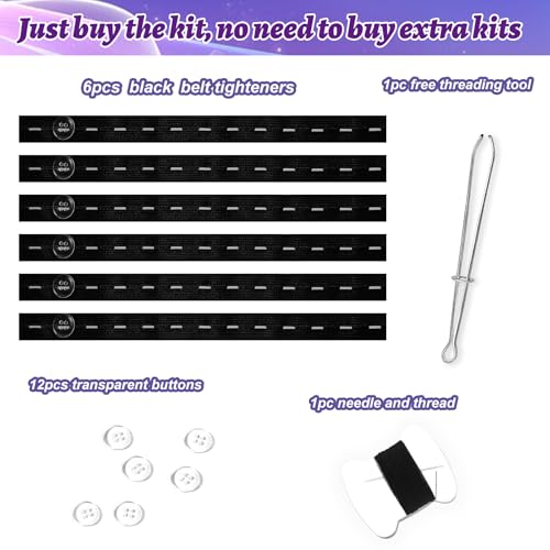 6 Pack Jeans Button Waist Tightener Adjuster Tightener for Loose Pants Women Men Children,Pants Button Extenders2