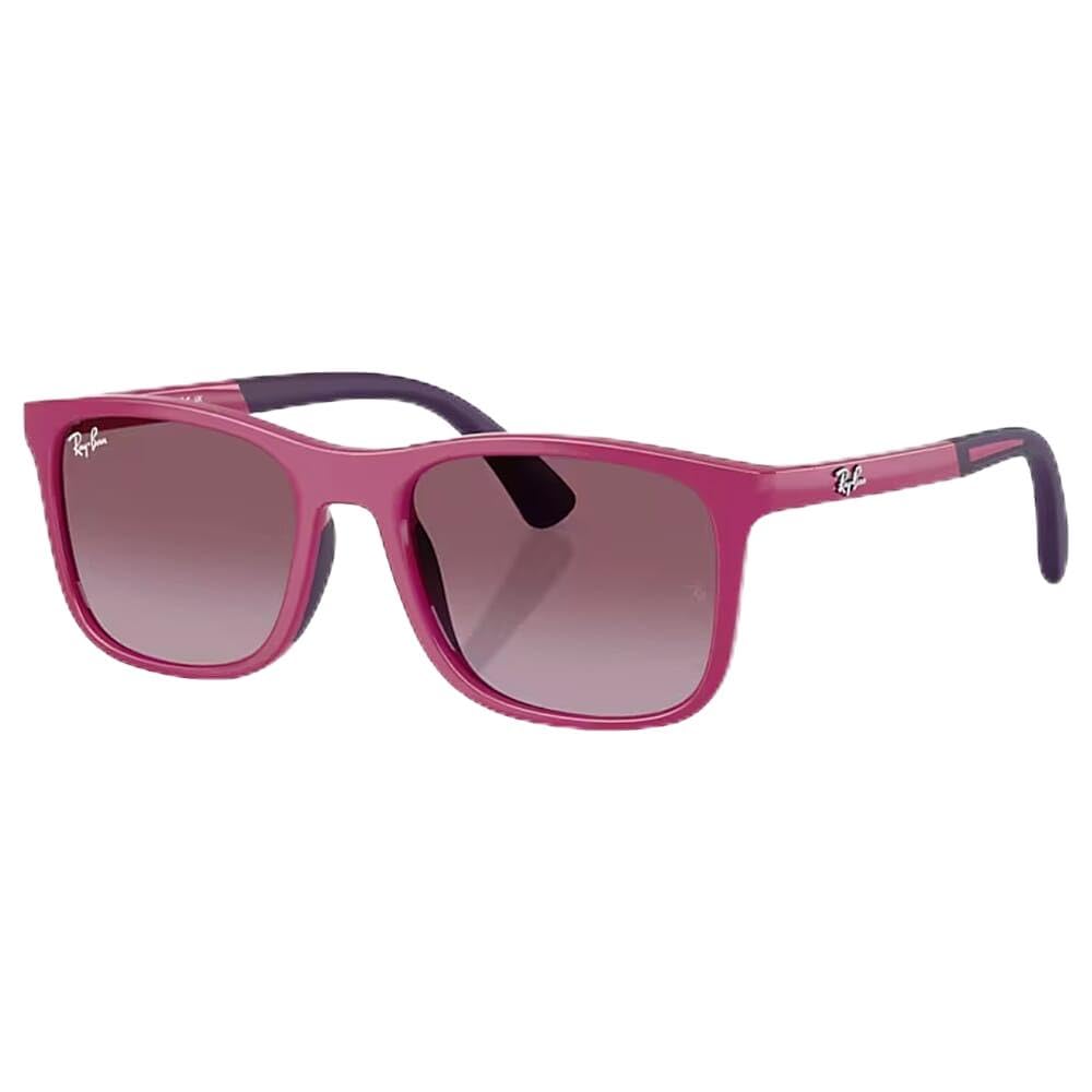 Ray-Ban RJ9084S Square Sunglasses, Fuchsia On Rubber Violet/Gradient Violet, 47 mm