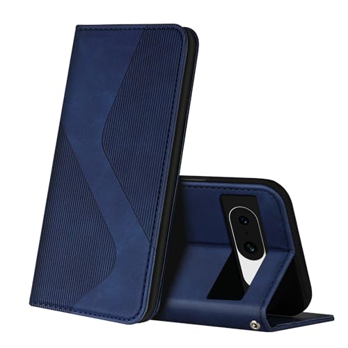ZONNAVI Funda para Google Pixel 8, Funda Libro de Cuero con Ranura para Tarjeta y Magnético, Wallet Flip Caso Cubierta Case Carcasa para Google 8 (Azul)