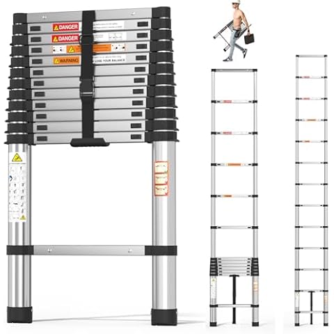 Lucn 3.8m Stainless Steel Telescopic Ladder Cover