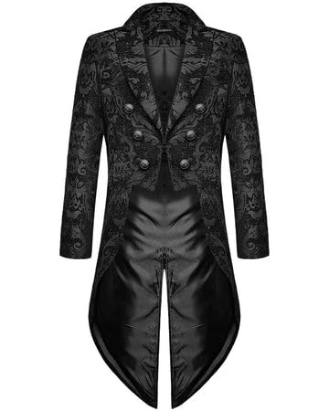 Mens Embroidered Tuxedo, Double Breasted Tuxedo, Mens Gothic Tuxedo Vintage Black Steampunk, Vintage Double Breasted