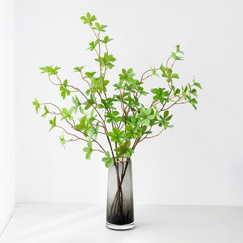 WillingYou フェイクグリーン ドウダンツツジ 4本セット 人工観葉植物 造花 インテリアグリーン 緑葉 ウォータータイプ 高さ70cm 本物そっくり リアル 室内装飾 オフィス リビング ダイニング 玄関