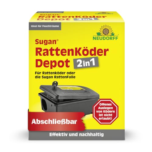 Neudorff Sugan RattenKöder Depot – Zur sicheren Platzierung von Rattenködern oder Einer Schlagfalle für eine effektive Rattenbekämpfung, 1 Stück