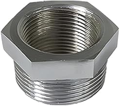 Viking Brass Bush Plumbing Thread Adapters, Chrome plated Finish, Thread (1) 25mm (1″) Outer, Thread (2) 20mm (3/4″) Inner, 25mm (1″) Length |solution for joining pipes and fittings