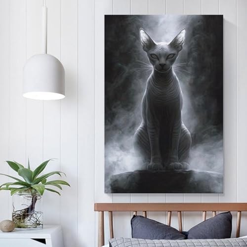Toile Chat Sphynx 50x75cm pour une Chambre Élégante - 5
