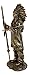Ebros Native American Indian Warrior Tribal Chief with Battle Headdress Holding Spear and Chalumet Pipe Statue As Home Decor Sculpture Cultural Heritage History Figurine