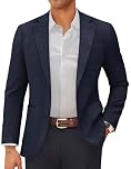 PJ PAUL JONES Blazers for Men UK Lightweight Suit Jackets Casual Blazer Tweed Dinner Jackets M Dark Blue