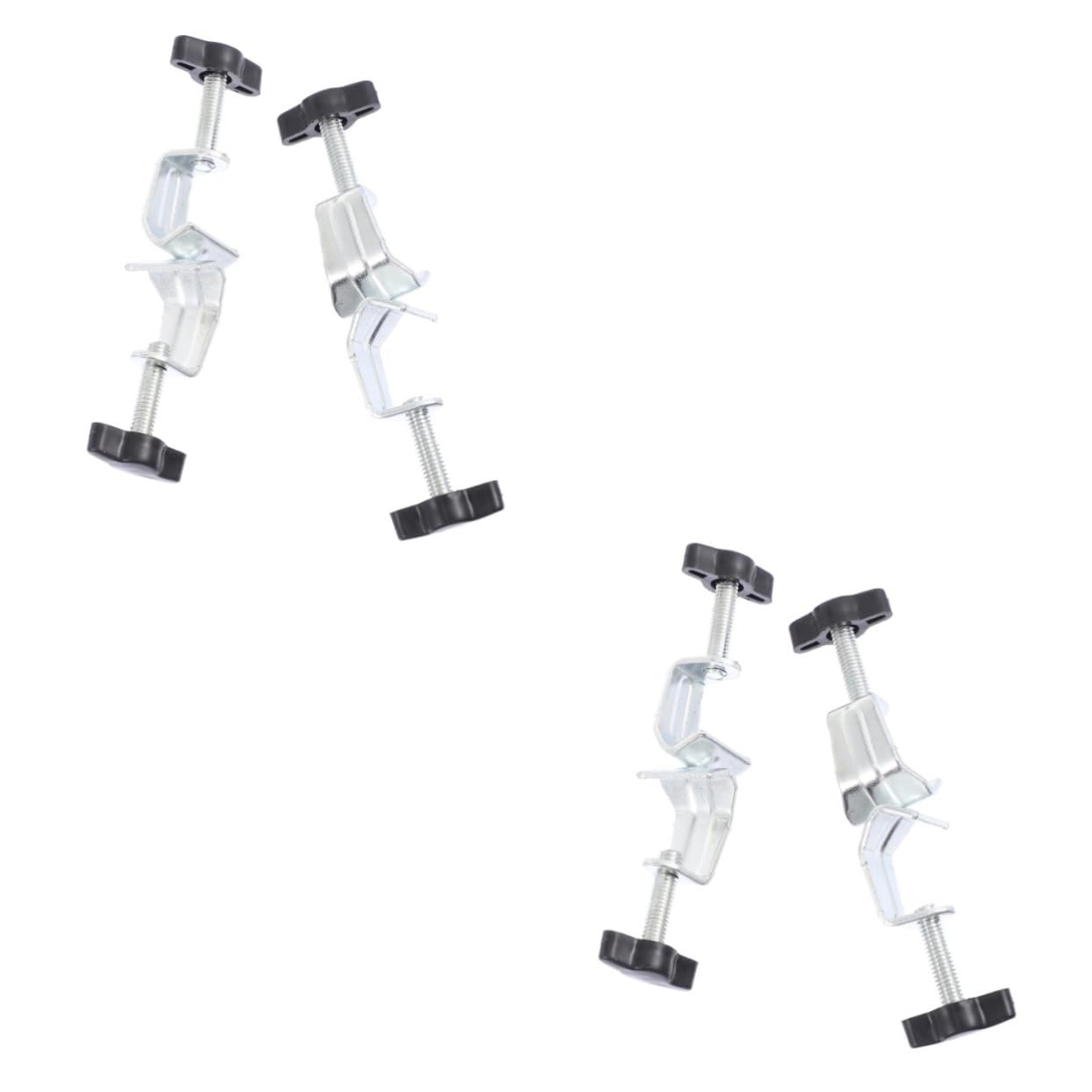 NAMOARLY 2sets Adjustable Boss Head Clamp Holder Chemistry Right Angle Support Heavy Duty Stand Clamp Set Lab Equipment Chemistry Beaker Holder 2pcs*2